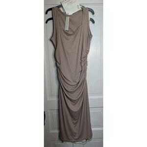 Free For All Bodycon Maxi Dresses Roushed Mocha Yellow Women's XL 2 Pack (905)